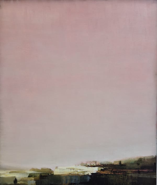 Gareth Edwards, Toscana Rose Light, oil on canvas, 100 x 90 cm, 2024