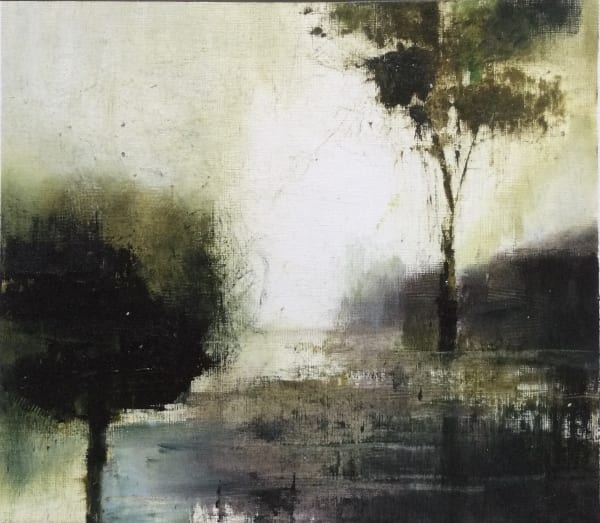 Gareth Edwards, Helford River VIII, oil on paper, 29.5 x 34 cm, 2025