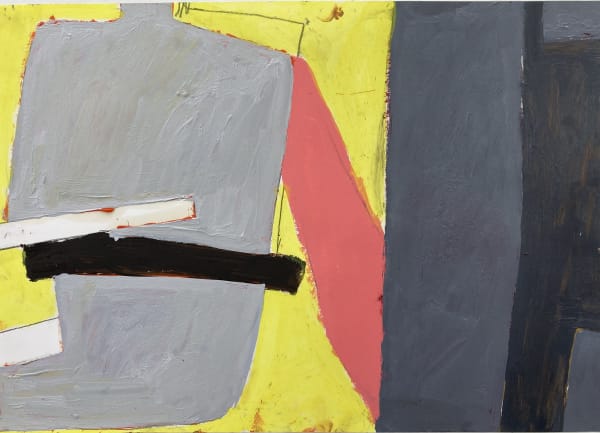 Fraser Taylor, Pink Arm, oil and collage on paper, 59 x 84 cm, 2023