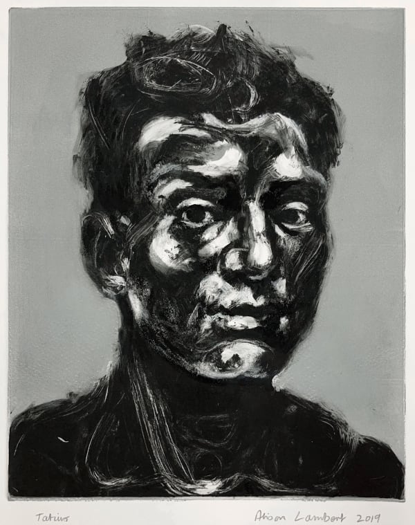 Alison Lambert, Tatius, 2 plate monotype, 30 x 25 cm, 2019