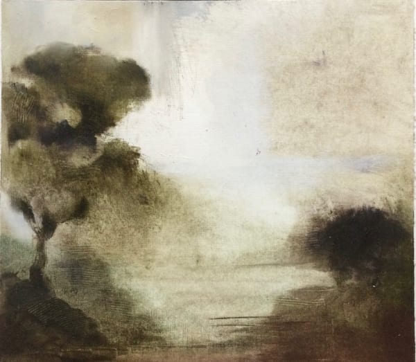 Gareth Edwards, Helford River IV, oil on paper, 29..5 x 34 cm, 2025