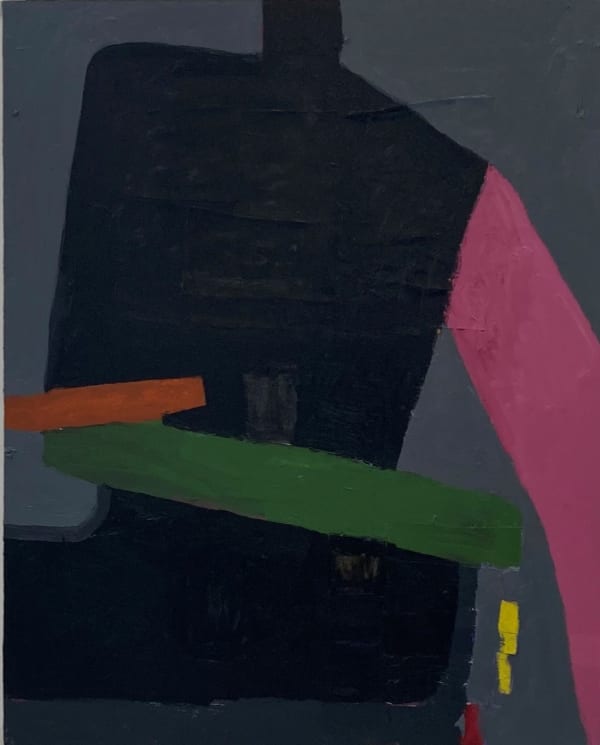 Fraser Taylor, Figure in Silhouette, oil on canvas, 105 x 85 cm, 2023