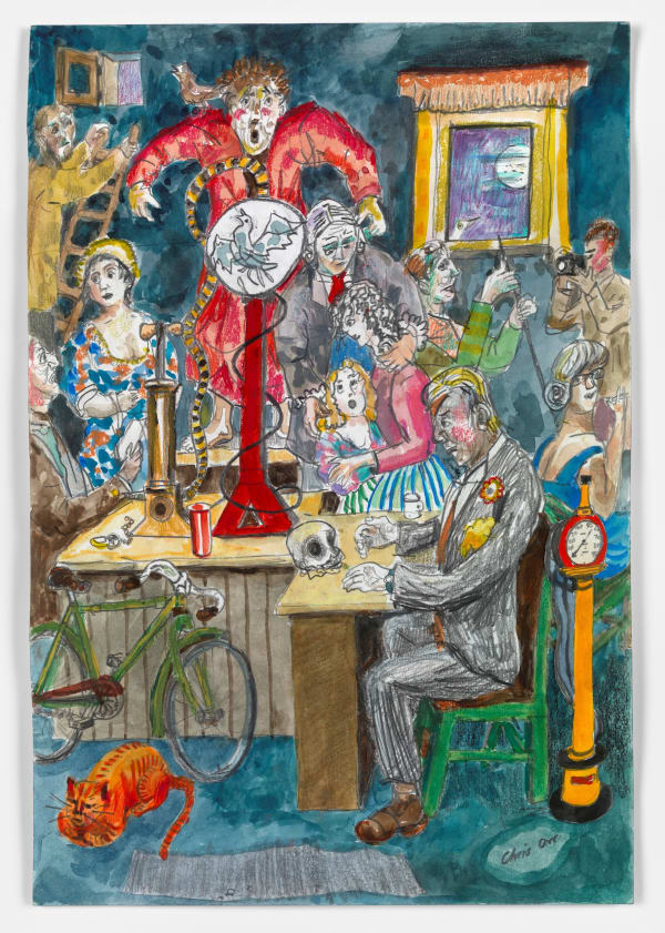 Chris Orr, 'Experiment with an air pump', watercolour and ink on paper, 42 x 28 cm, 2022