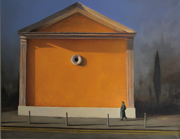 Toms Watson, Church/Temple, oil on linen, 100 x 130 cm, 2022