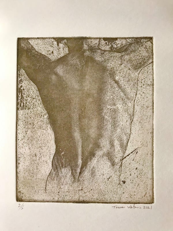 Tomas Watson, Back 2, hard ground etching, edition of 5, 35 x 35 cm, 2021