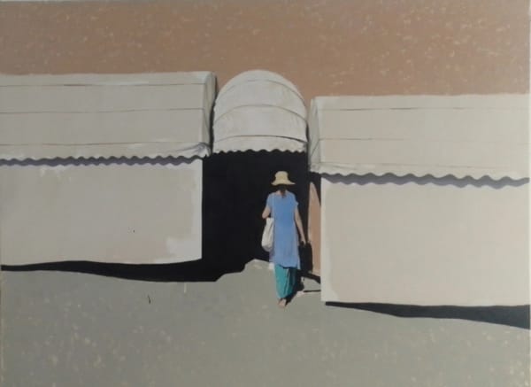Tomas Watson, 'Straw Hat', oil on canvas, 150 x 200 cm, 2021