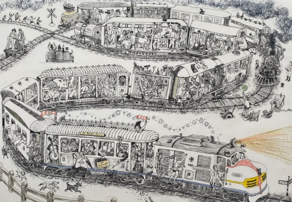 Chris Orr, Midnight Express, engraving, edition of 20, 77 x 108 cm, 2024