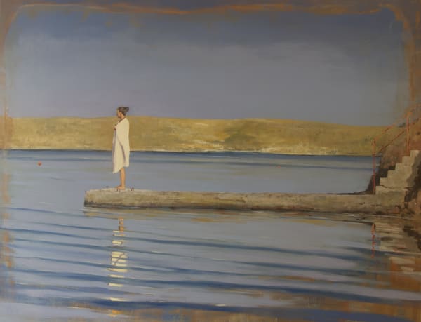 Tomas Watson, Morning Reflection, oil on linen, 130 x 180 cm, 2022