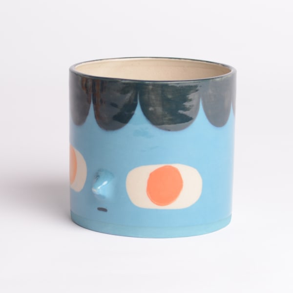 Large Face Pot (Blue), Fredde Lanka £70