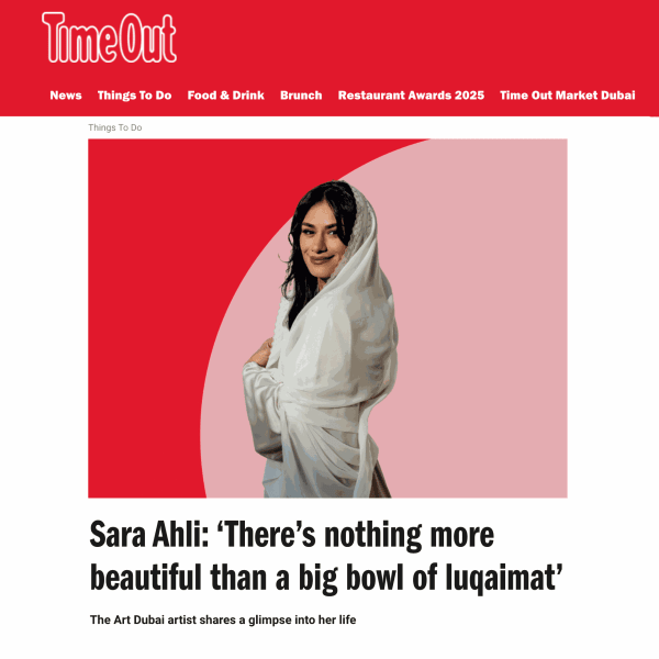 The Art Dubai artist shares a glimpse into her life