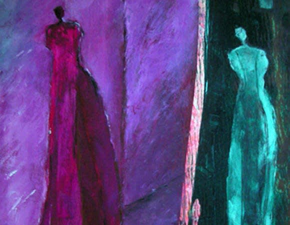 Najat Makki uses the natural and somewhat unconvential tool in painting - her fingers. (Al Arabiya)