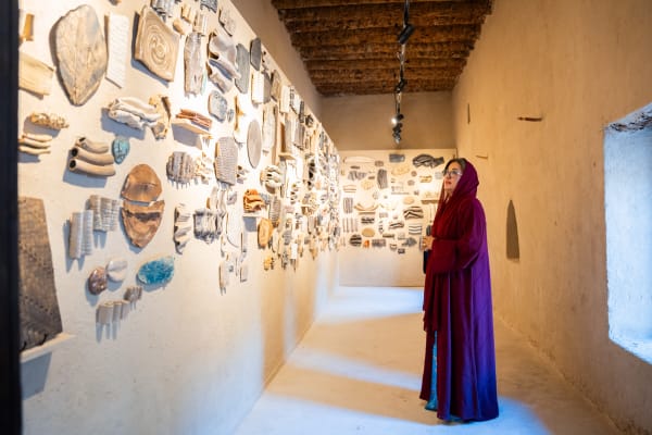 Emirati artist Nujoom Alghanem reveals why she creates ‘Artifacts of the Current Moments’, The exhibition is being held at Al...