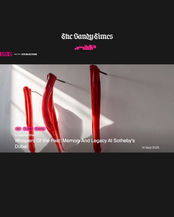 Sandy Times | Aisha Alabbar Gallery & Sotheby's 'Whisper of the Past', Featuring Najat Makki, Sara Ahli, Khalid Al Banna,...