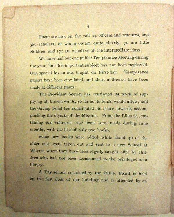 Annual Report 1891, Bethany Mission for Colored People