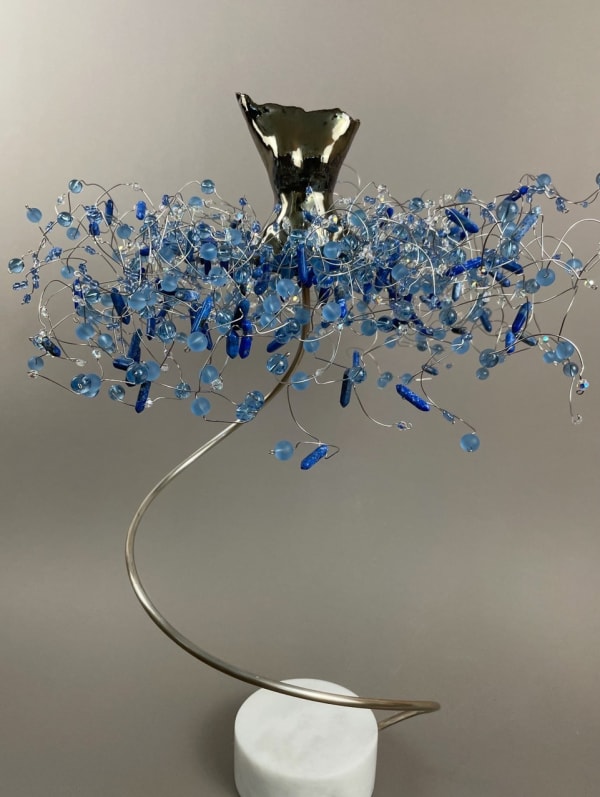 Estella Fransbergen - High Fired Clay Torso w/ Blue Glass 190544