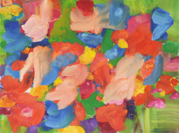 NEIL WEERDMEESTER First book of Wild Flowers 30cm X 40cm Oil paint on Aluminium Dibond panel £600