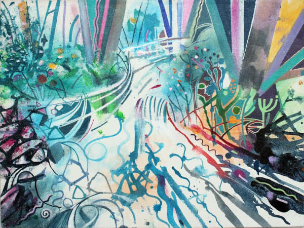 DAVID WISEMAN Dartmoor River 30 x 40 cm acrylic on canvas £450