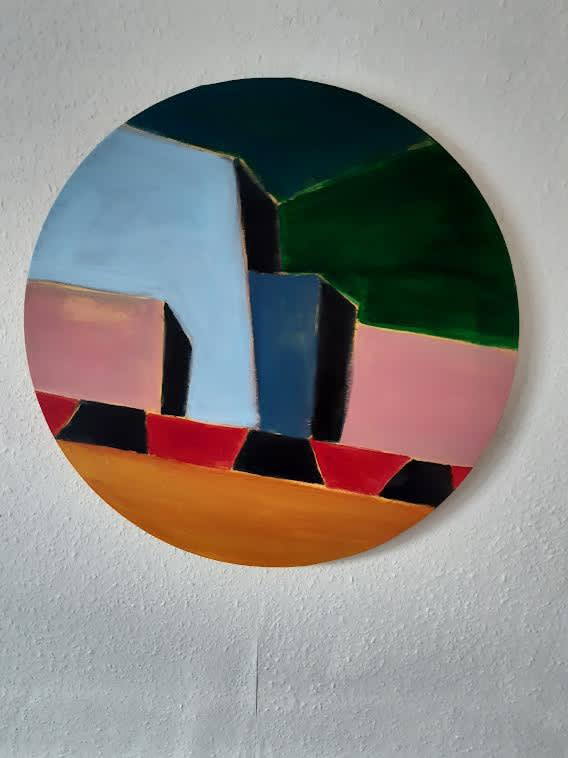 TIM COUSINS Hades 2021 Acrylic on canvas 50 cm diameter £650