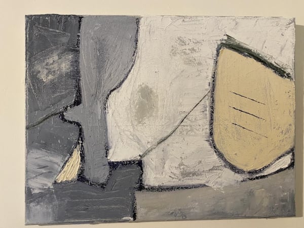 ANNE DAVEY Blue Mood 41 x 31 cm oil SOLD