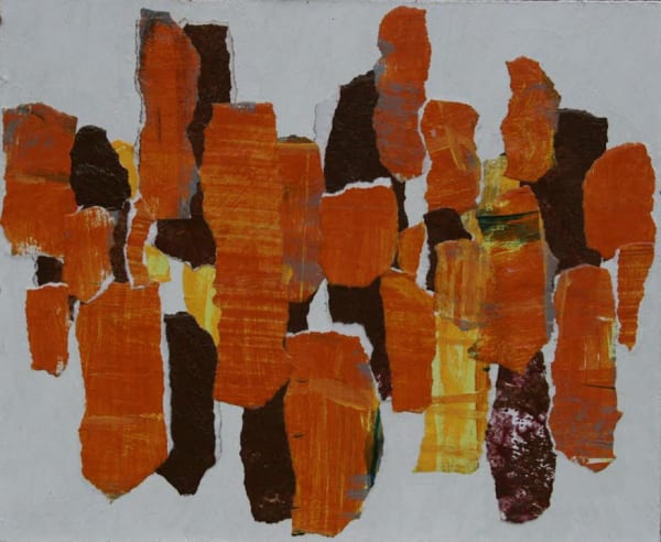 STEVEN FOY Rip it Up no 2 2016 image size 25.5 x 30.5 cms famed size 35 x 40 cms Acrylic and paper on primed hardboard £700