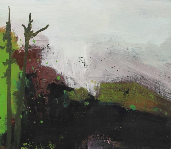 MARK GODWIN Stunted Trees 42 x 47 cm 2020 Acrylic on Canvas £1200