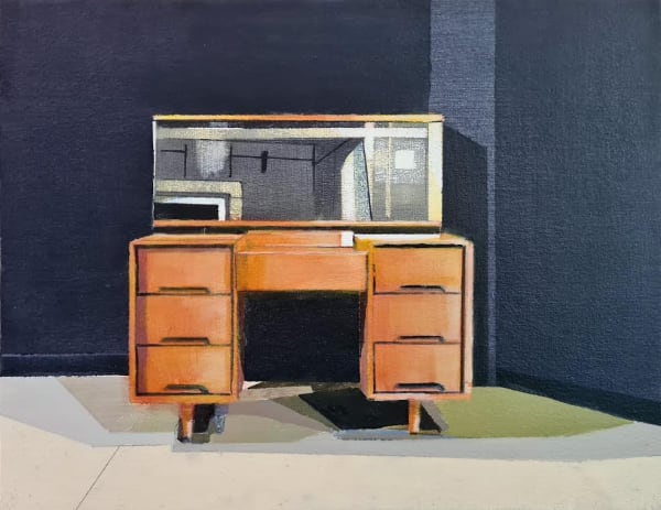 RICHARD BAKER Dressing Table 21cm x 27cm oil on calico panel £1350.00
