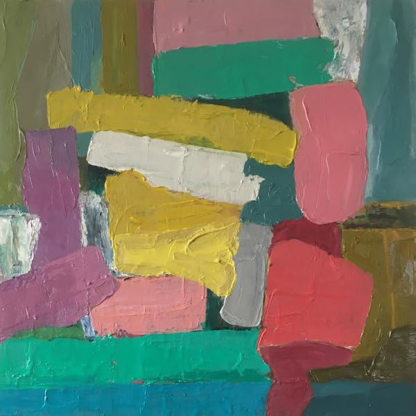 PIERS GRIZZELLE Cold Crossing 2021 43.5 x 43.5 inc. frame Unframed 40 x 40 Oil on board. £650