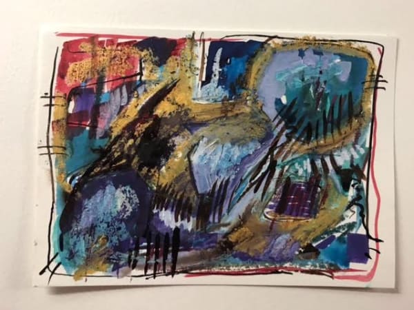 LISA HAWKINS Dark Place no2 15cm x 11cm Mixed Media on Watercolour Paper £150