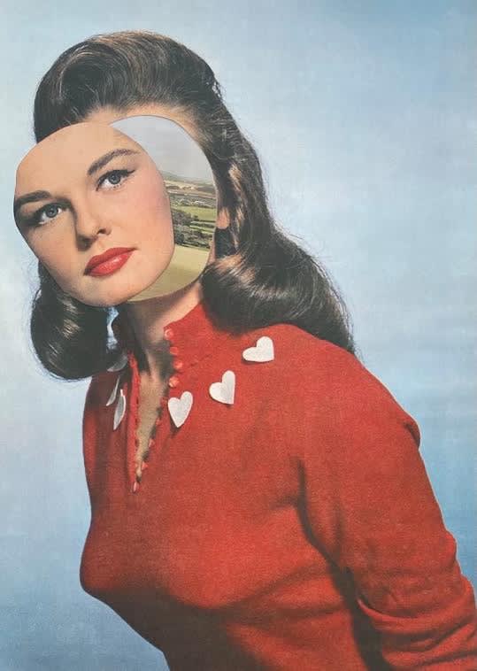 SADIE HENNESSEY Landscape Portrait 59cm x 42cm collage £350