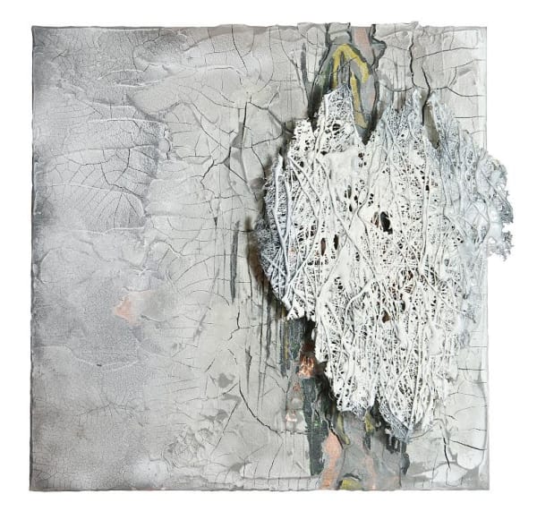 REKA RITT LAKLIA ‘It Is All Calm Now’ 33 x 33 x 5 cm 30 x 30 x 2 cm Acrylic, Resin and Ink on Copper Panel £1100,-