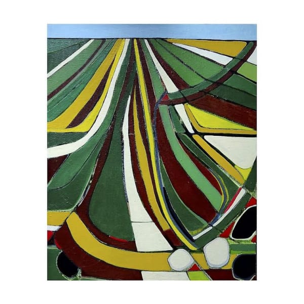 DENISE BARBOUR Harvest Field 50cm x 40cm Charcoal & Acrylic on Board £600