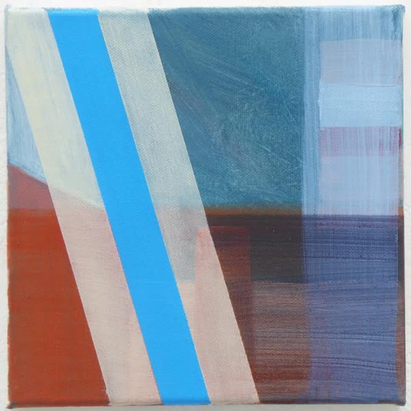 MAGGIE ROYLE ‘Come and go’ 22 x 22 cm framed oil on canvas £340