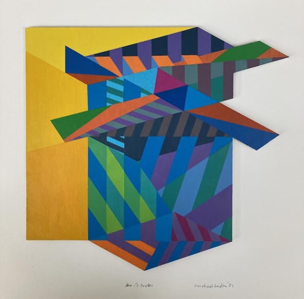 MICHAEL SADLER Box of Tricks 29 x 31 cm Acrylic on hot press w.colour paper laid on board £300.00