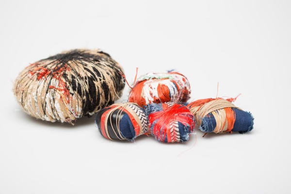 Fragments 5to25cm fabric, wool, telephone wire, thread, raffia, paperstring £260