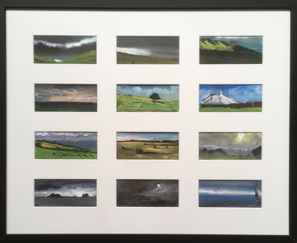 DUNCAN ELLERINGTON 12 images of Dover from Book 44 49cm by 60cm Framed 12 Individual pieces of 5cm by 13cm Watercolour and Gouache £800
