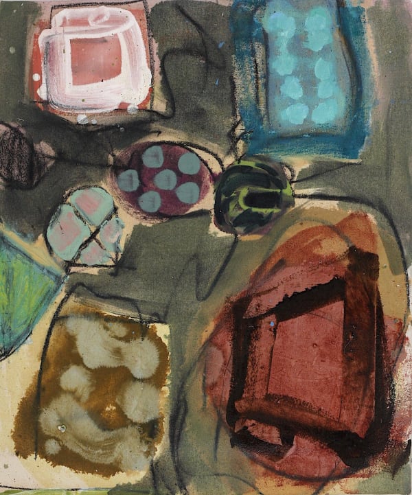 BELINDA ELLIS 'Social Distancing’ 2020 77cm x 64cm oil and charcoal on canvas £1550