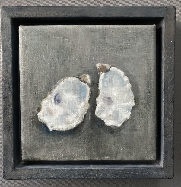 ELISA HUDSON Oyster Shell Pair I 18 x 18cm oil on linen £200.00