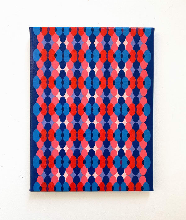 IMOGEN WETHERELL Plaid I Acrylic on linen 40 x 30 cm £650