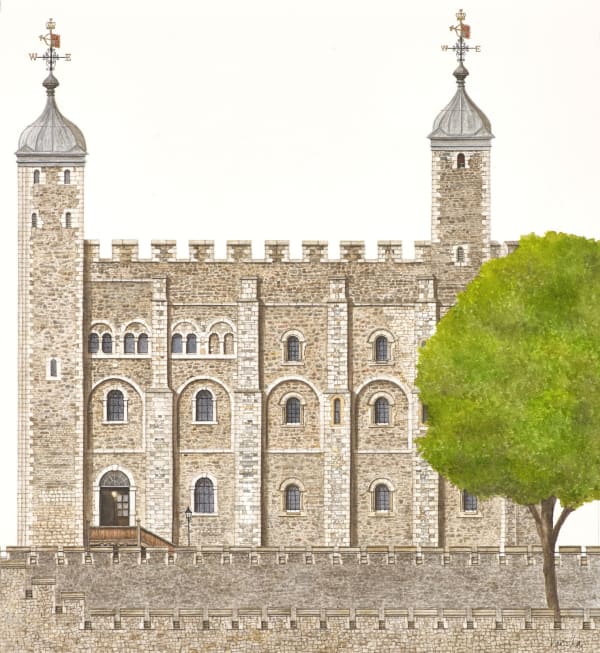 Varsha Bhatia 'TOWER OF LONDON' Watercolour 41 x 47 cm £900