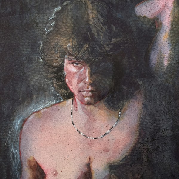 Christopher J Myers Lizard King (James 2) Watercolour & Mixed Media 48 x 48 cm £1,100