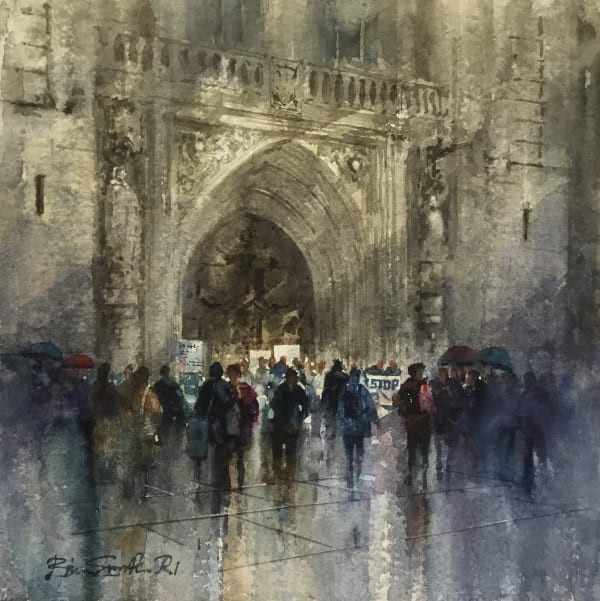 Brian Smith 'SILENT PROTEST' Watercolour 50 x 50 cm £900