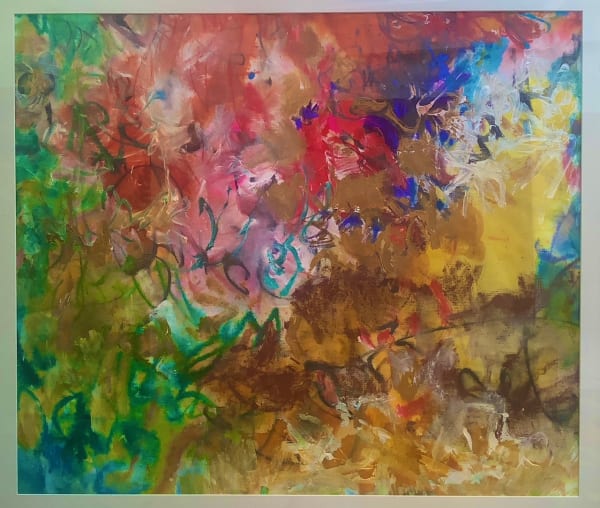 Carol Goodchild Improvisation Mixed Media on Canvas 80 x 90cm SOLD