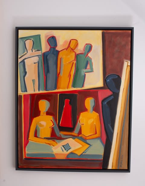 Gabrielle Nesfield 'Crowded Wall, Evening' Oil on Canvas 80 x 64cm £700