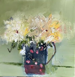 Lorraine Wake Dots on Black Jug 40 x 40cm £800