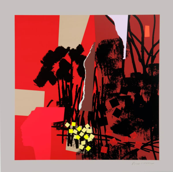 BRUCE MCLEAN Red Hot Autumn 2021 Silkscreen print 74 cm x 75 cm Edition of 75 Copyright The Artist