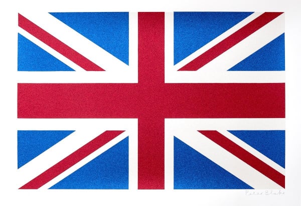 SIR PETER BLAKE Union Flag (small) 2016 Silkscreen on Paper 600mm x 460mm x 2mm Edition of 100 Copyright The Artist