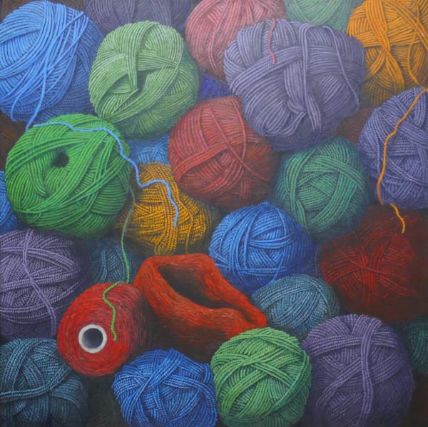 Jim Robertshaw Balls 61 x 61cm acrylic £850