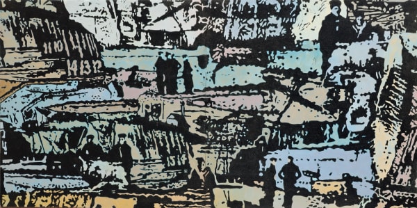 Nicki Vowls Departures 2022 35 x 36cm monoprint, multiple relief prints on board £420