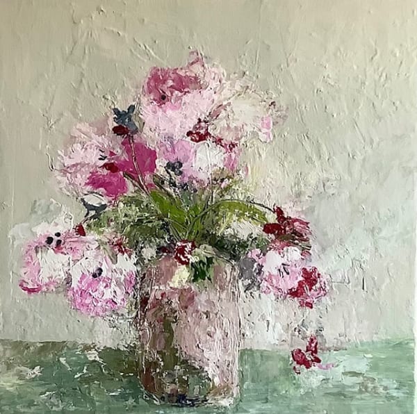 Lorraine Wake Green Shelf 50 x 50cm oil on canvas £850