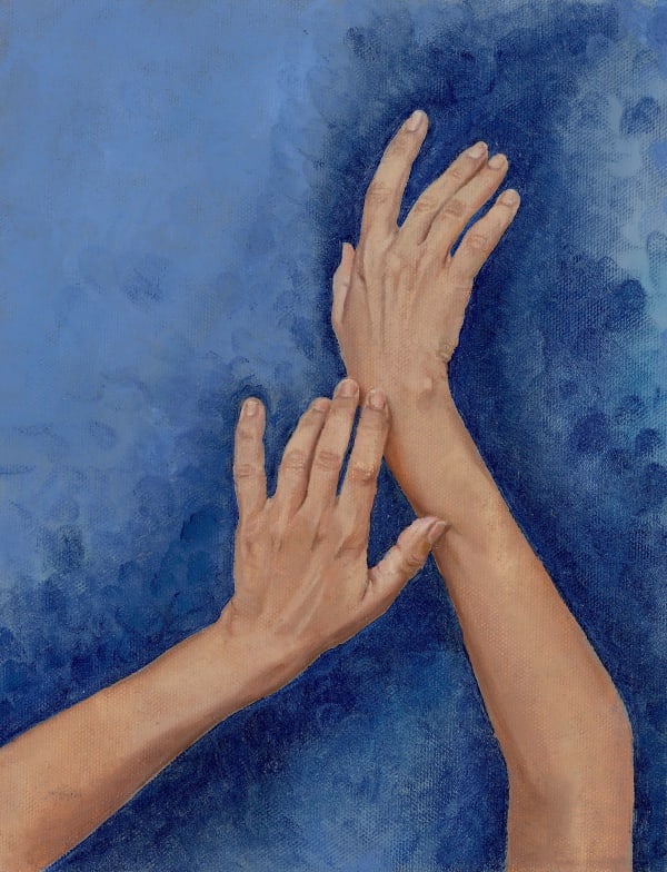 Maria Underwood Reaching 2023 37 x 31 x 2.5cm Limited edition print on cotton canvas 380gsm £150